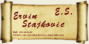 Ervin Stajković vizit kartica